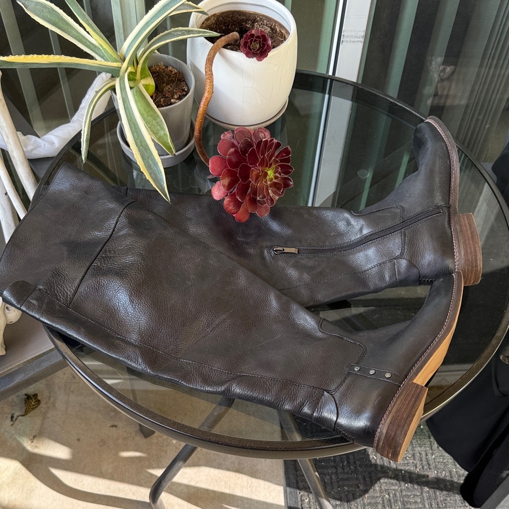 Franco Sarto Black Leather Boots